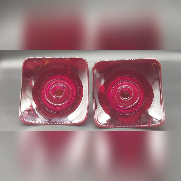 Viking ruby red epic candle holders - Picture 8 of 9